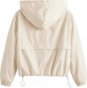 Women's Zip Up Lightweight Windbreaker <b>Jacket</b> Sport Casual Workout Hoodie Outerwear <b>with</b> <b>Pockets</b> Rainy Day Outfits - Product Image 5