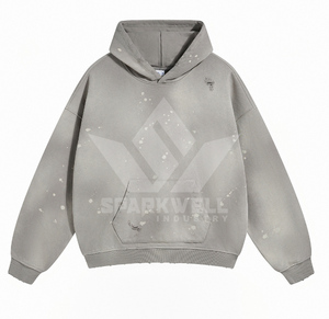 Sudadera con Capucha Extra Grande para Hombre Sparkwell Industry, 100% Algodón, Felpa Francesa, Estilo Casual para Otoño, con Logotipo Estampado en la Parte Delantera - Product Image 2