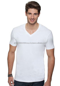 T-shirts pour hommes à manches courtes et col en V au design personnalisé élégant - Product Image 5