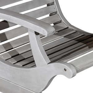 Sedia da giardino in eucalipto grigio argento - Product Image 5