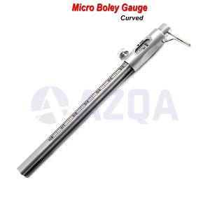 Jauge de mesure micro-boley en acier inoxydable, calibre droit et courbé Krekeler, instrument de mesure dentaire de laboratoire - Product Image 3
