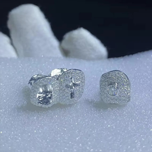 Grillz de Dientes Unisex de Plata 925 Estilo Hip Hop, Dientes Personalizados con Diamantes de Moissanita y Cadena de Oro Blanco, Joyería al Mejor Precio - Product Image 4