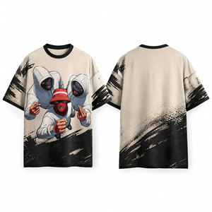 T-shirts surdimensionnés pour hommes de haute qualité, style streetwear, hip-hop, vintage, impression DTG, coton lourd - Product Image 2