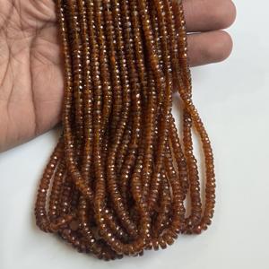 Perles de kyanite orange naturelle facettées en forme de rondelle, pierres précieuses de haute qualité, perles de kyanite en vrac pour la fabrication de bijoux, vente en gros - Product Image 4