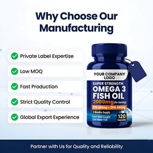 Private Label Omega 3 Softgel Capsules Fish Oil Dietary <b>Supplement</b> for Heart Brain Wellness OEM Manufacturing Export Quality - Product Image 2