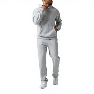 Conjunto de Sudadera con Capucha y Pantalones Jogger Unisex Oversize de Poliéster/Algodón de Alto Gramaje, Ajuste Holgado, Estilo Urbano, Holgado y Cómodo - Product Image 1