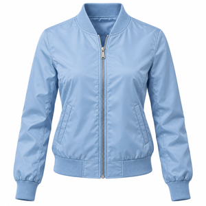 Veste bomber personnalisée avec logo brodé pour femmes, en polaire de laine respirante, design uni, hiver, prix de gros bon marché - Product Image 4