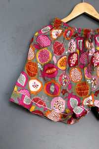 Shorts de Punto Estampados para Mujer, Cintura Elástica, Estilo Casual, Tela de Algodón Transpirable, Corte Regular, Cintura Media, Diseño con Estampado - Product Image 5