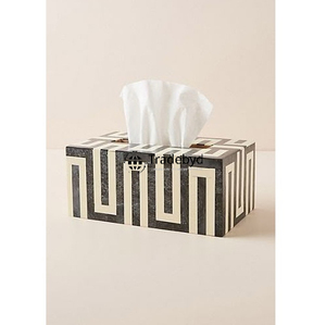 ที่ใส่กระดาษทิชชูและกล่องใส่ของตกแต่งบ้านสุดหรู ทำมือ ฝังลายกระดูก  รักษ์โลก ระดับพรีเมียม เหมาะสำหรับร้านค้าปลีก Tradebyd - Product Image 6
