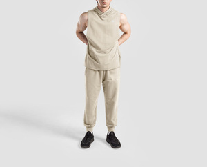 Outdoor Leisure Sports Running Fitness Tank <b>Top</b> Breathable Sports Hooded Vest Quick Dry Vest for Men Sleeveless Hoodie - Product Image 2