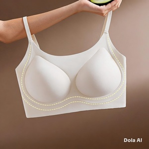 Liquid foundation, invisible, seamless, comfortable, breathable, wire-free, backless sports bra, women's white T-shirt, waterpro - Product Image 2