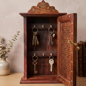 Vintage Style Wooden <b>Key</b> Holder <b>Wall</b> Mounted <b>Key</b> <b>Hooks</b> Ideal For Multiple Family Members <b>Keys</b> And Home Entryway <b>Key</b> Storage - Product Image 1