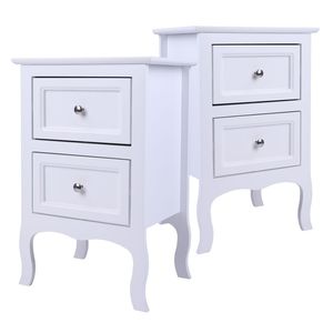 Comodini Bianchi Grandi a 2 Livelli in Stile Country (Codice Oid 48714449/34800355) - Product Image 2