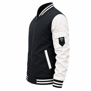 Wholesale Plus Size Eco-Friendly Canvas Windproof Coat <b>Men</b> Casual Outdoor Oversize Zippered Streetwear <b>Baseball</b> Stand Autumn - Product Image 3