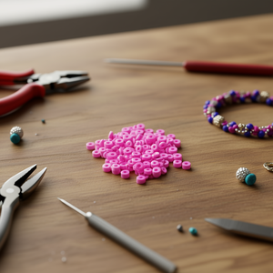 Cuentas de Arcilla Polimérica Ilan 6x1 mm Color Fucsia para la Creación de Joyas - Product Image 2