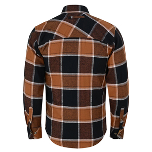 Chemise en flanelle à carreaux épaisse pour homme, manches longues, boutonnée, en coton, décontractée, brossée, douce, chaude, style workwear, coupe oversize - Product Image 3