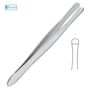 Pinces chirurgicales à pointe droite en acier inoxydable certifiées CE, instrument de classe I pour utilisation en salle d'opération - Product Image 1