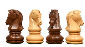 Reproduction de l'ensemble d'échecs Bobby Fischer de Dubrovnik de 1950, pièces de 3,75 pouces, en bois de sheesham, au meilleur prix - Product Image 4