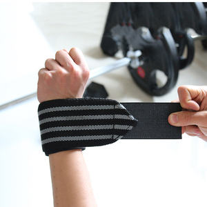 Bandes de poignet élastiques robustes de haute qualité GAF avec boucles pour le pouce (polyester et caoutchouc) pour la musculation, l'haltérophilie et la gym - Product Image 1