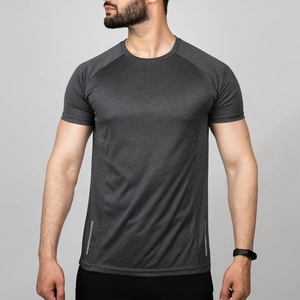 Camiseta Casual de Punto para Hombre, Cuello Redondo, Manga Corta, Corte Regular, 100% Algodón, Transpirable, de Secado Rápido, Color Gris Oscuro - Product Image 4