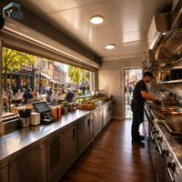 Cocina Modular Prefabricada en Contenedor de Envío, Diseño Personalizado para Exteriores, Solución para Proyectos de Negocios de Comida Casual