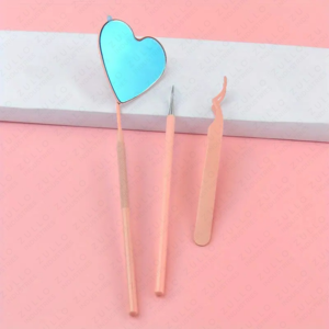 Stainless Steel Eyelash Extension Tweezers with Mirror Professional Makeup <b>Tool</b> for Eyelashes Precision Lash Use - Product Image 4