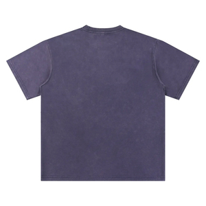 Wholesale Heavy Weight Acid Washed Knitted Men's <b>T</b>-shirt 220gsm 100% Cotton Blank Design Oversized Fit Casual <b>T</b>-Shirts - Product Image 2