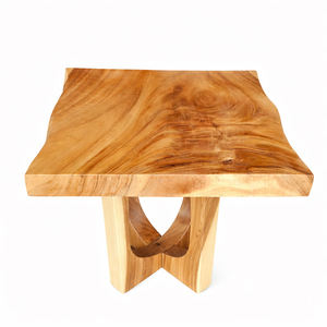 Mesa Decorativa Rústica con Pedestal Escultural, Diseño Único en Madera Suar de Alta Calidad, Pulida, con Patas Delicadas y Forma Especial para Decoración del Hogar - Product Image 4