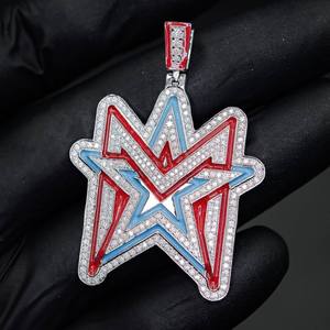 จี้เพชรโมอิสซาไนต์ VVS แบบเย็น ประดับเงินแท้ S925 สไตล์ฮิปฮอป  รับทำจี้แบบกำหนดเอง  ออกแบบโลโก้ส่วนตัว  รับผลิตแบบ OEM ODM - Product Image 2