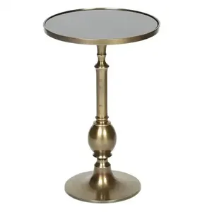 Table basse décorative de luxe réglable en aluminium, style moderne, finition dorée, design américain, fabrication artisanale, construction durable pour - Product Image 1