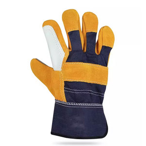 High Quality Cowhide Split Leather Anti-Slip Elastic Cuff Safety Driving Gloves Soft Comfortable Hand Protection for Drivers - Product Image 1