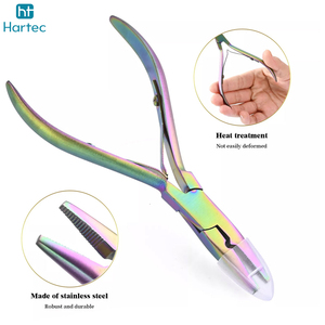 Outils de coiffure professionnels pour extensions de cheveux, pinces à micro-perles, pinces à cheveux en acier, accessoires de salon avec étui en rexine - Product Image 5