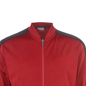 Custom Men Red Solid Tracksuit Set Full Sleeve Zipper <b>Stand</b> Collar Sporty Breathable Regular Fit Autumn Wear With Side Pockets - Product Image 4
