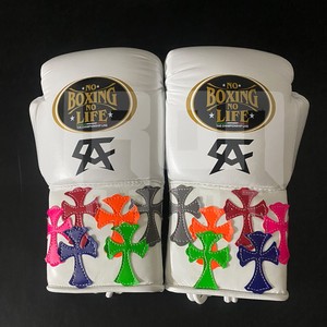 ถุงมือชกมวยโครมฮาร์ทส์แบบมืออาชีพ รุ่น No Boxing No Life หนังวัวแท้คุณภาพสูง หนาพิเศษ ปรับแต่งได้ ขายดี - Product Image 4