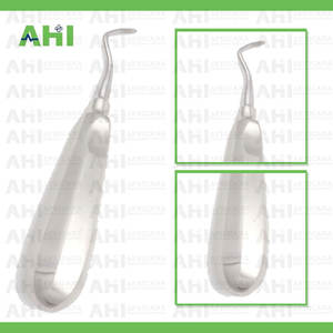 Élévateur de racine Miller Apexo Twist-71 manuel en acier inoxydable certifié CE Classe I Instrument dentaire AHI-6105 Argent Poignée ergonomique - Product Image 2