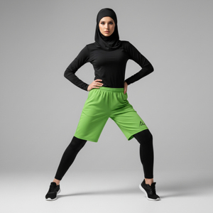 Shorts Deportivos 2 en 1 para Mujeres Musulmanas, Transpirables, de Secado Rápido, Compresión, Protección UPF50+, Corte Regular - Product Image 1