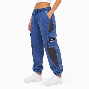 Pantalones de chándal para mujer con lavado ácido, corte relajado, cintura alta, joggers de felpa suave, estilo casual urbano, pantalones de descanso para mujer - Product Image 4