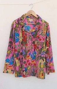 Women's Floral Night <b>Suit</b> Handmade Cotton <b>Pajama</b> Set - Product Image 2