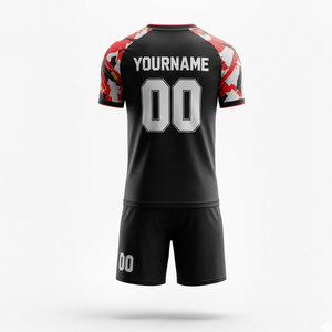 Soccer Jersey And Shorts Set Custom Team Uniform Breathable Quick Dry Fabric Professional Training Match Wear - Product Image 2