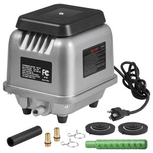 Pompe à air linéaire 109 L/min pour système d'aération aquacole pour étangs de 1/2 acre, jardins aquatiques de 10 pieds de profondeur, pompe d'aération septique - Product Image 2