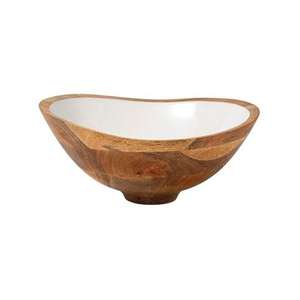 Bol de service décoratif islamique en bois de manguier, cadeau du Ramadan avec impression émaillée sur bois pour les célébrations religieuses - Product Image 3