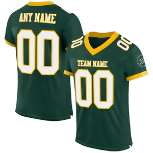Vente en gros directe OMMIZ INDUSTRY Maillot de football authentique personnalisé en maille verte et or-blanc - Product Image 1