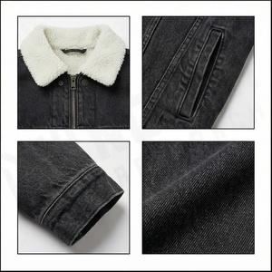 เสื้อแจ็กเก็ตสำหรับผู้ชายผ้ายีนส์สำหรับใส่กลางแจ้งไซส์ใหญ่พิเศษเสื้อผ้าแฟชั่นงานตามสั่งสำหรับฤดูหนาว - Product Image 4