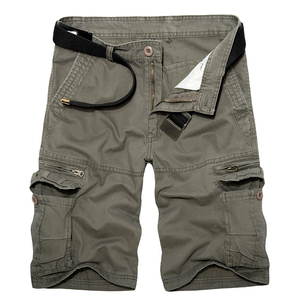 Pantalones Cortos Casuales de Alta Calidad para Hombre, Cierre con Cordón, Diseño Multibolsillos, Ligeros, de Verano, Tejido de Algodón - Product Image 4
