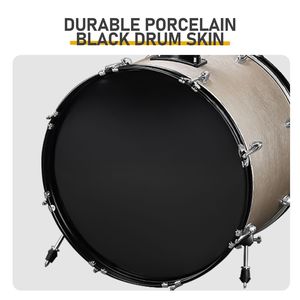 Set Batteria Completo per Adulti da 5 Pezzi con Pelli Mesh Argentati, Inclusi Grancassa, Rullante, Timpano da Terra, Piatto Ride da 16 pollici, Piatto Hi-Hat da 14 pollici - Product Image 5