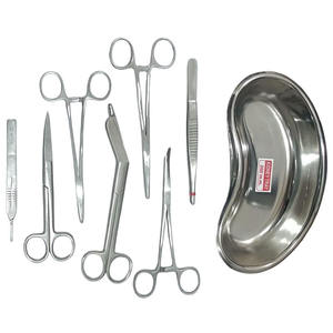 Kit de chirurgie mineure de base de haute qualité en gros, 8 pièces, avec plateau réniforme, instruments chirurgicaux en acier inoxydable certifiés CE - Product Image 5