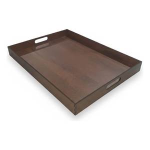 Classic Design Wooden <b>Tray</b> with Grip Handles for Serving Drinks Snacks Tea Coffee Used in Home Restaurant Wooden <b>Large</b> <b>Tray</b> - Product Image 2