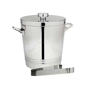 Hot Sale Ice Bucket Insulated Double Walled <b>Drink</b> Cooler Stainless Steel Party <b>Drink</b> Chiller Hammered Silver Finished - Product Image 2