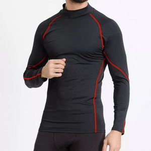 New Arrival 2026 Customized Logo Silk Screen Printed Mens Long Sleeves All Black Surfing Rash Vests Swimming Rash Guards - Product Image 5