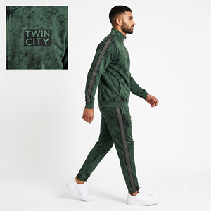 Custom OEM Green <b>Tie</b> <b>Dye</b> Men Tracksuit Acid Wash Full Zip Up Jacket and Sweatpants <b>Set</b> Fleece Casual Vintage Streetwear Joggers - Product Image 6